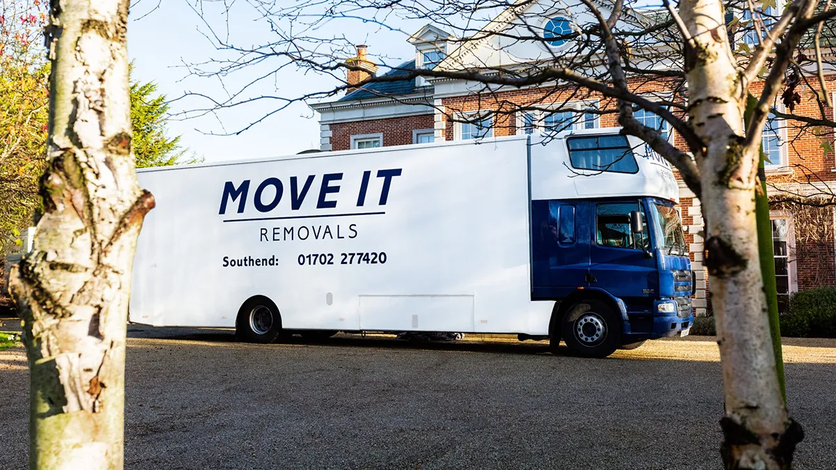 Move It lorry Move It Removals delivering a house move in Essex